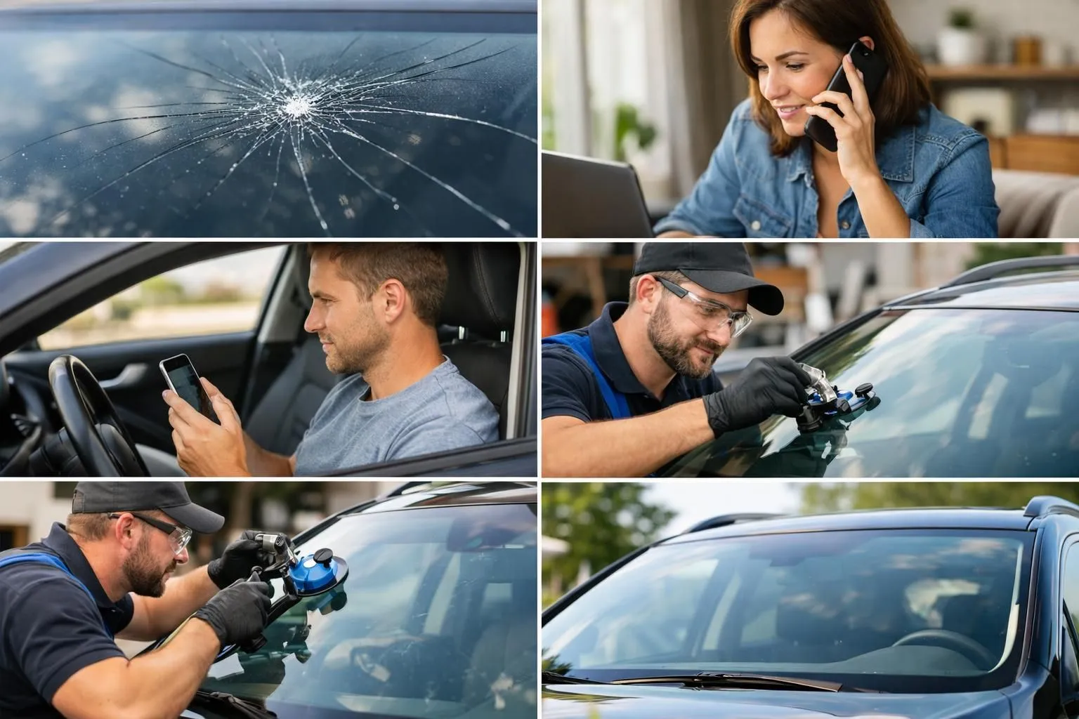 Collage photo: réparation bris de glace voiture à Lille par prestataire agréé assurance. Guide 2026.